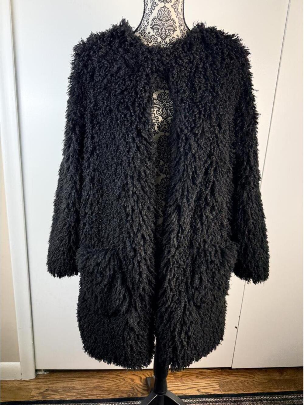 LOGO by Lori Goldstein Women's Black Coat